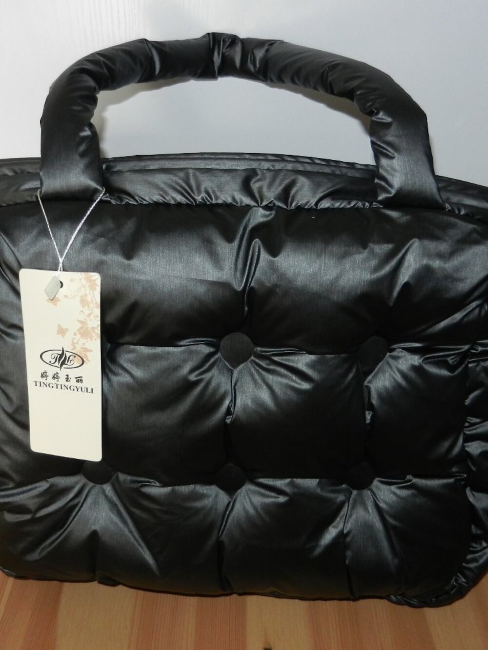 Sac « doudoune » noir-gris
